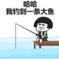 哈哈我钓到一条大鱼