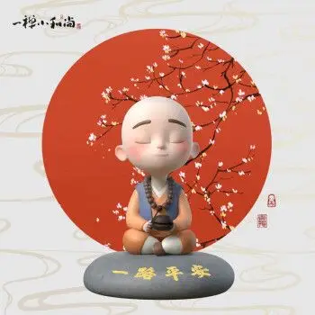 车载摇头摆件表情包创意摆件公仔 一禅-一路平安