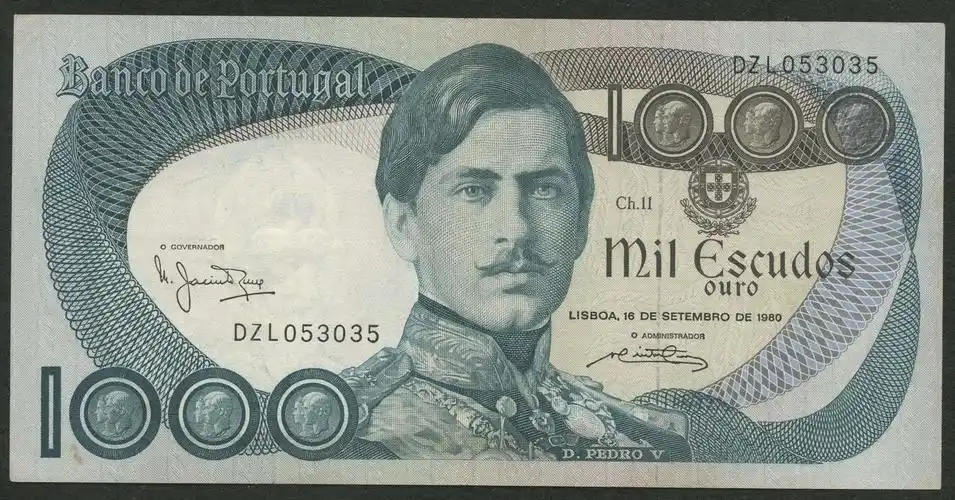 1980年葡萄牙1000埃斯库多一枚