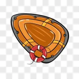 psd手绘写实黑色救生艇元素pngpsd一组手绘插画个人防洪准备须知套图