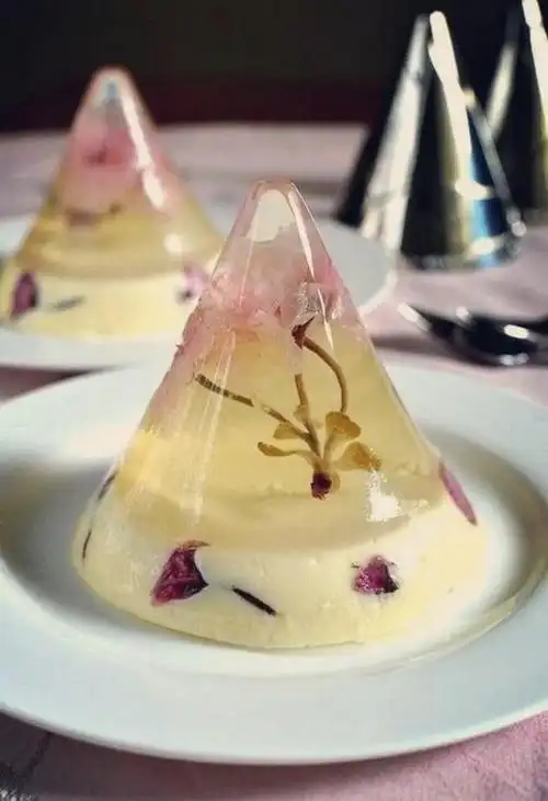 日式点心樱花布丁