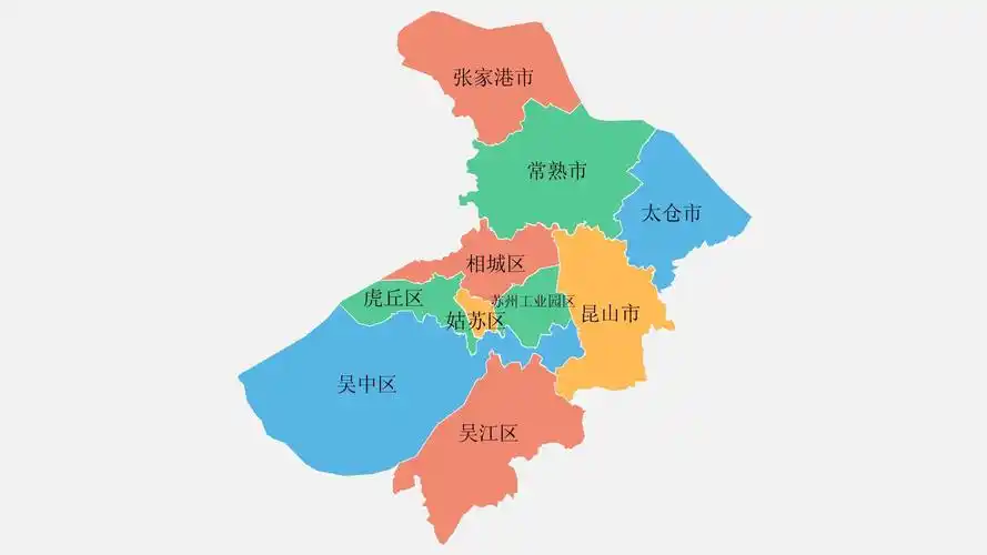 苏州地图高清矢量可填充编辑ppt模板(精美)