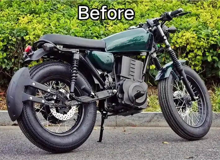 电动cg125.改的电动复古摩托车, 自己做的喷漆,锂电池7 - 抖音