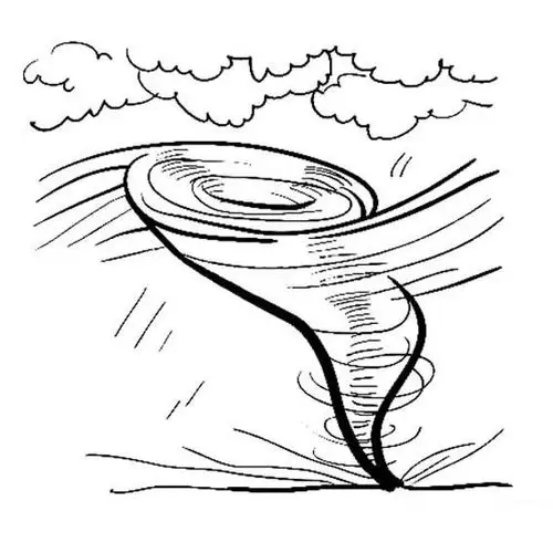 龙卷风简笔画绘画素材图片