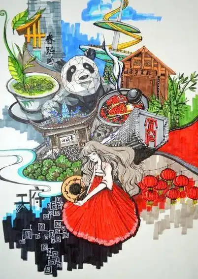 小学二年级弘扬天府文化小报怎么做