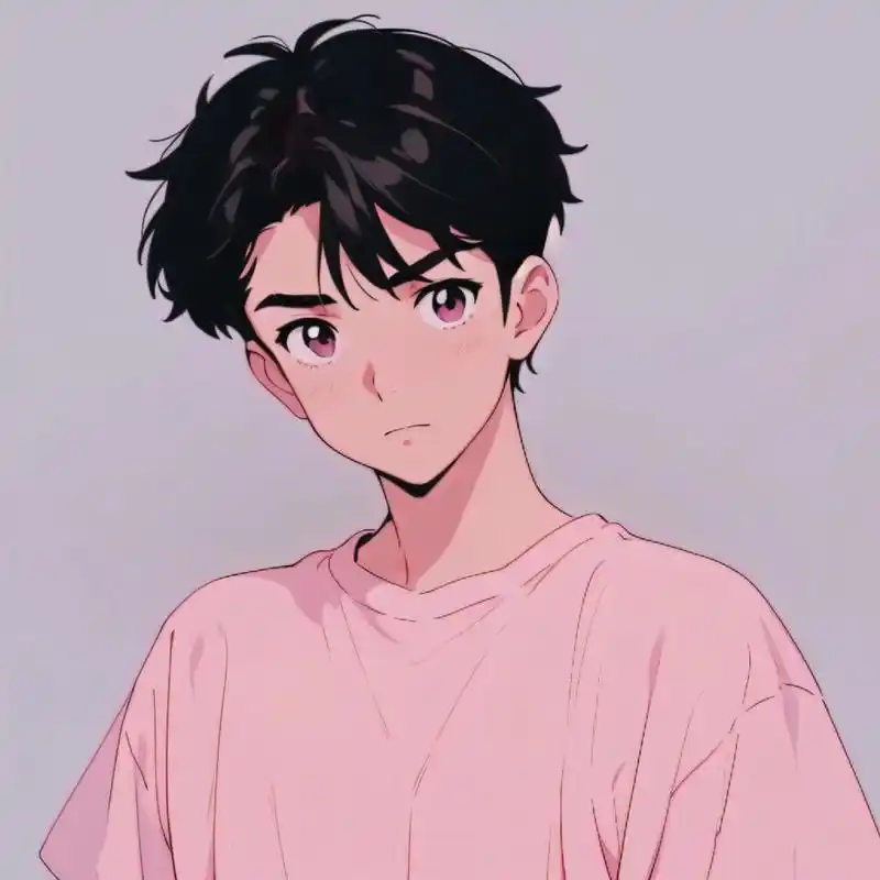 粉色系旧漫男生头像 这种风格头像有人喜欢吗-粉色系