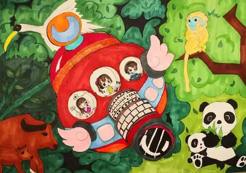 保护秦岭 人人有责——何家村小学六年级"绘秦岭 护秦岭"绘画大赛