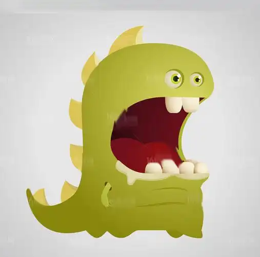 时尚卡通怪兽设计矢量素材