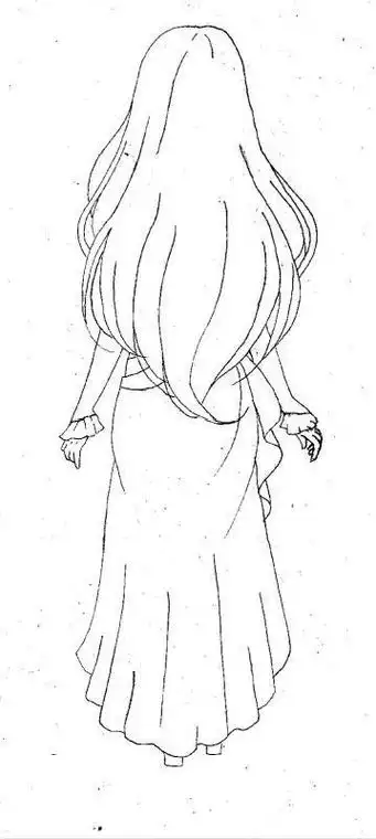 小女孩的背影画画简笔画