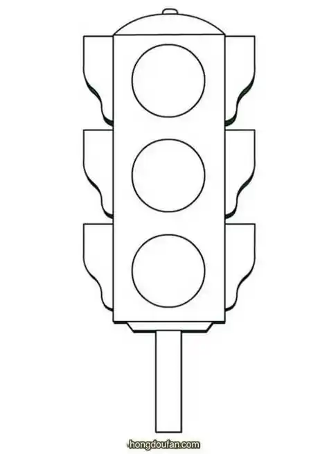 红绿灯简笔画步骤彩色