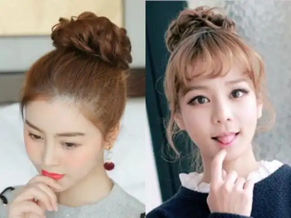可爱的丸子头发型图片 简单蓬松又时髦女生_丸子头发型图片大全