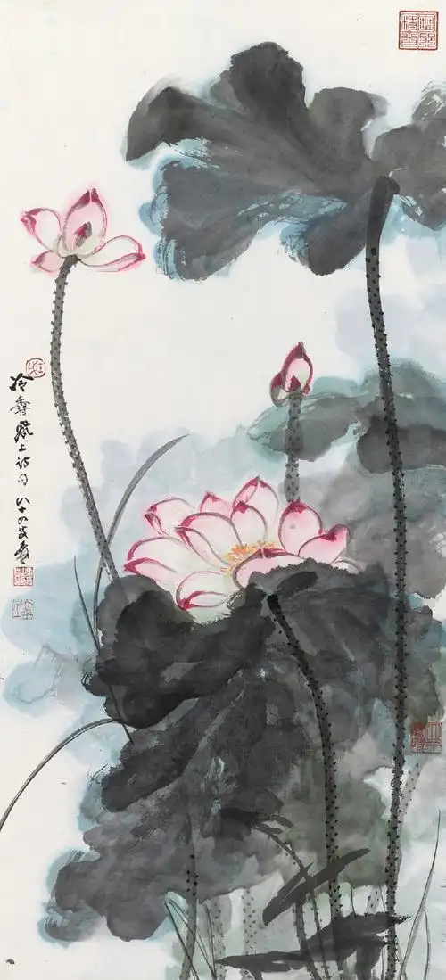 盛夏赏荷张大千水墨荷花欣赏