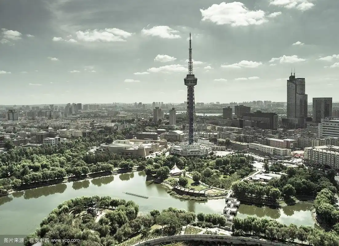 鸟瞰长春市城市风光