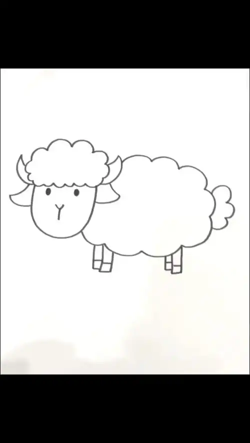 小绵羊简笔画0基础也可以学哦