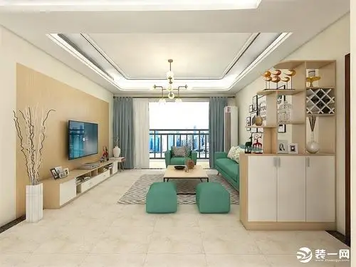 长方形客厅餐厅隔断图