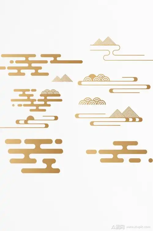 中国风云纹元素材设计国潮中式素材
