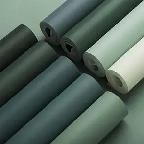 防水抗污素色纯色客厅卧室美式乡村电视背景墙纸墨绿色