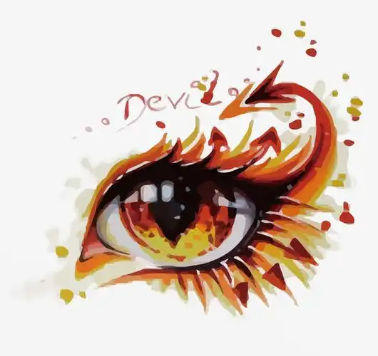 矢量恶魔眼睛