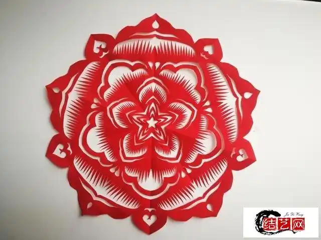 剪个六折窗花剪纸图学习一下民间剪纸艺术