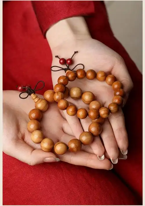 康聚如正宗桃木手串女男士原木佛珠精品十年老桃木雷击朱砂随身老桃木