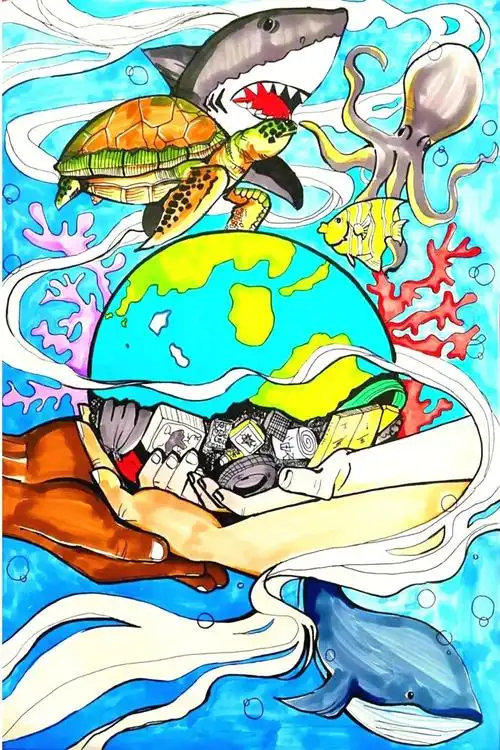 童心绘环保丨全市中小学生环保绘画大赛作品赏析(17)__财经头条
