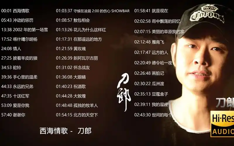 刀郎-30首经典好听的歌曲合集(带歌词) 【无损高音质】