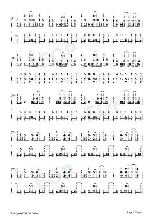 kiss and make up-dua lipa ft blackpink双手简谱预览3