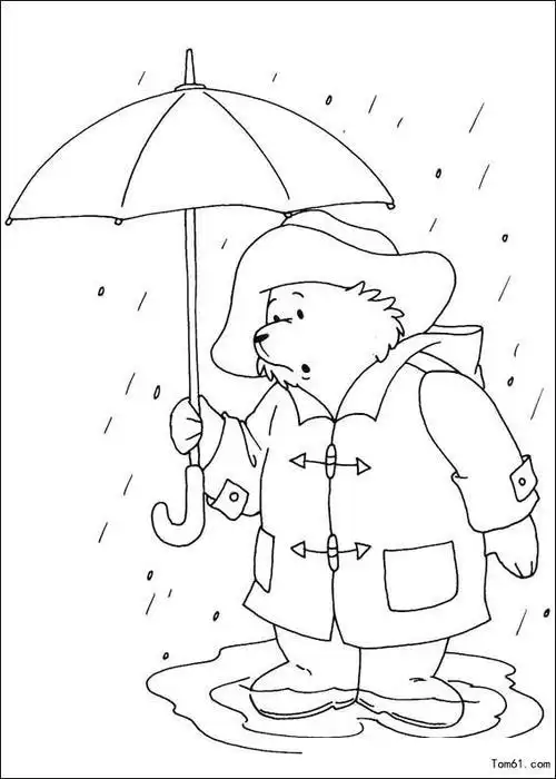 卡通帕丁顿熊简笔画