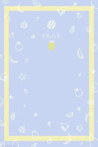 简约蓝色一点柠檬黄海报手绘背景下载