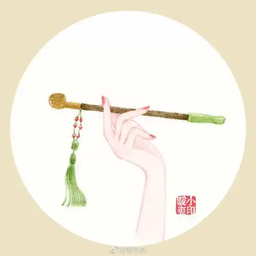 水彩古风手特写很好看适合练习呀