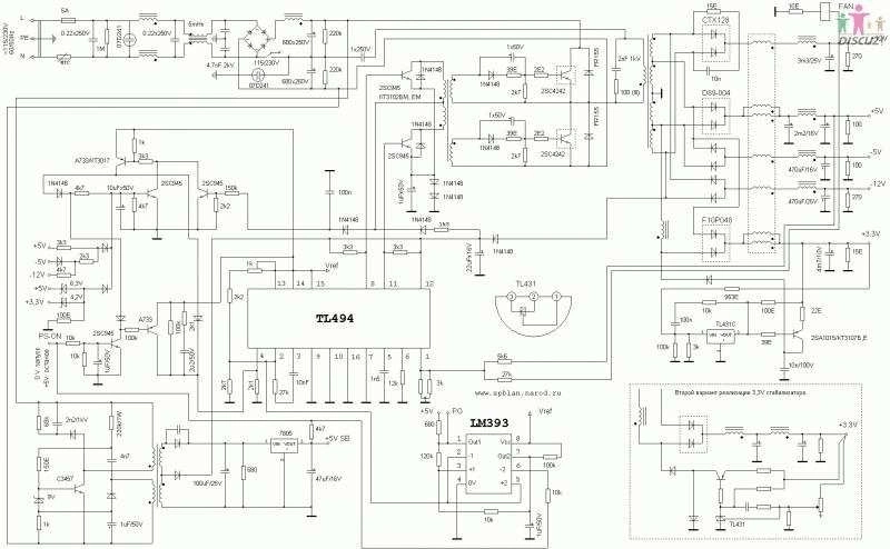 电脑开关电源电路图大全