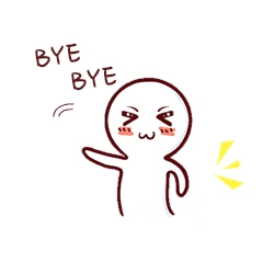 搞笑简约小人再见bye拜拜动态表情包