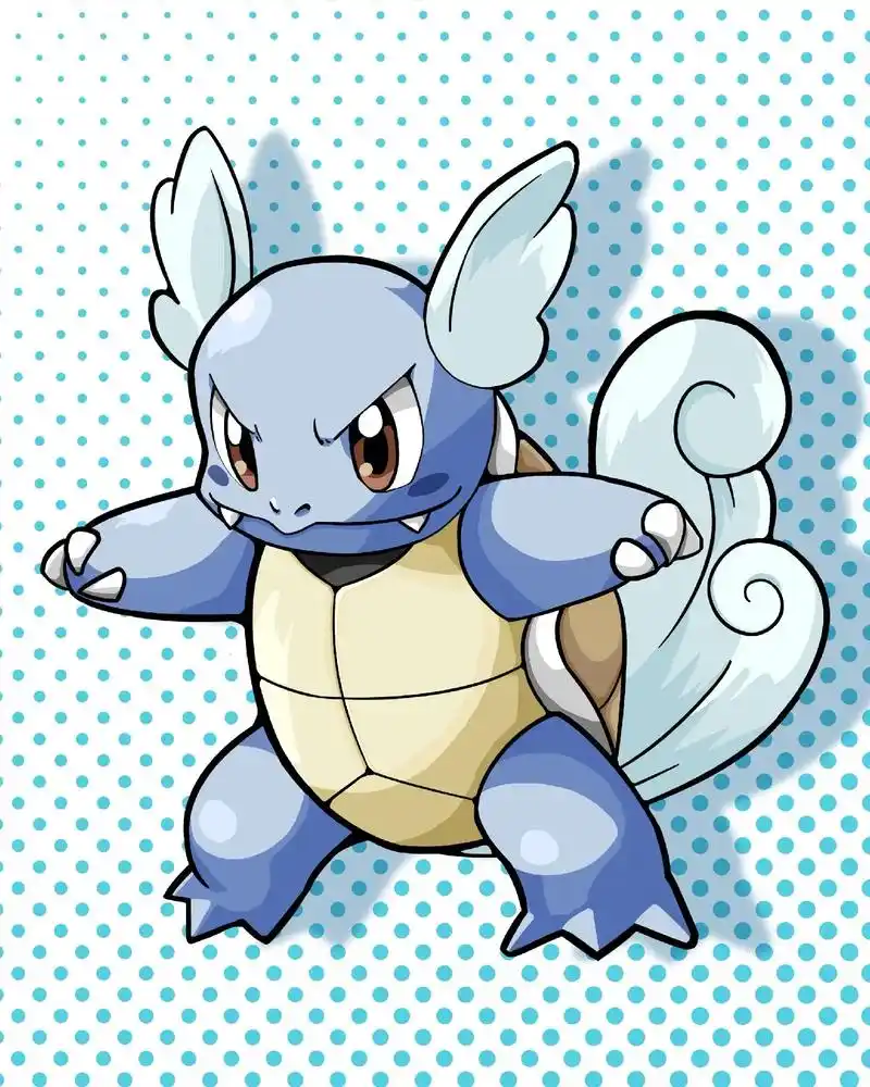 宝可梦图鉴 卡咪龟.第一代御三家 二阶进化,绘画过程,后续还 - 抖音