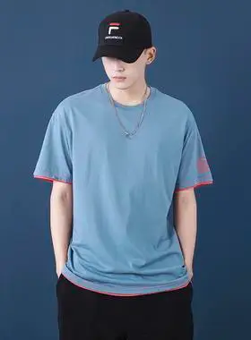 纯棉新款男士夏季短袖潮牌体桖t恤