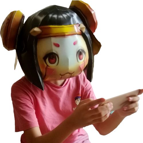 鲁班七号真人可穿头戴纸模型手工diy益智玩具王者荣耀道具cosplay