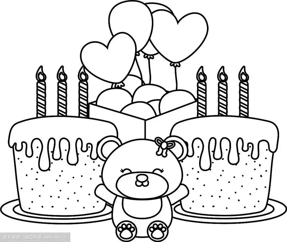 生日派对元素黑白