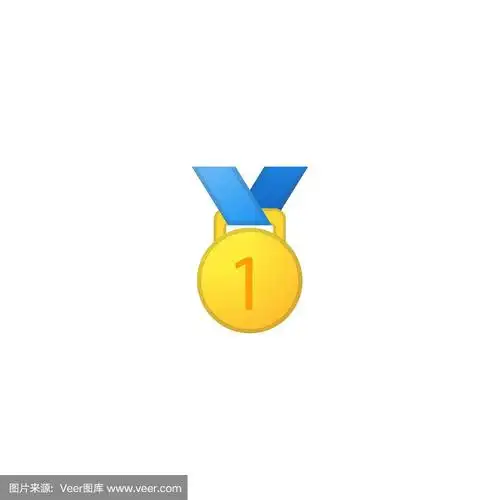 第一名奖章矢量图标.孤立的体育,冠军,奖项奖章表情符号,表情插图