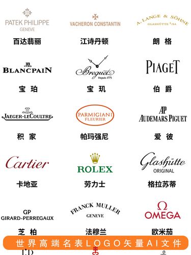劳力士卡地亚欧米茄手表品牌logo矢量文件ai格式png可编辑放大