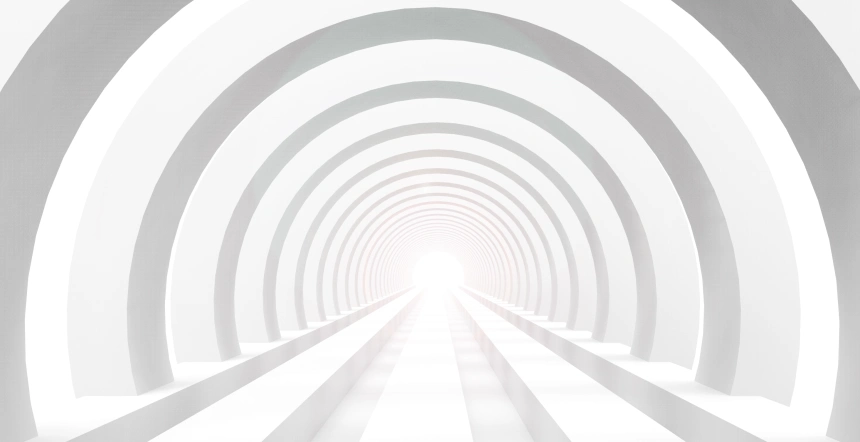 白色透视圆圈科技感背景