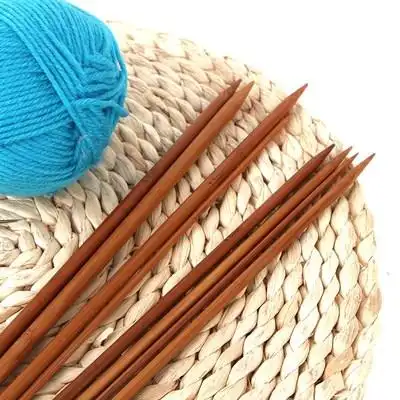织围巾神器 手工36厘米毛衣针碳化竹针毛线直针棒针粗针编织围巾