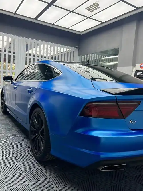 奥迪a7  改色pet电光蓝 非常有质感的一款颜色 喜欢蓝色 - 抖音