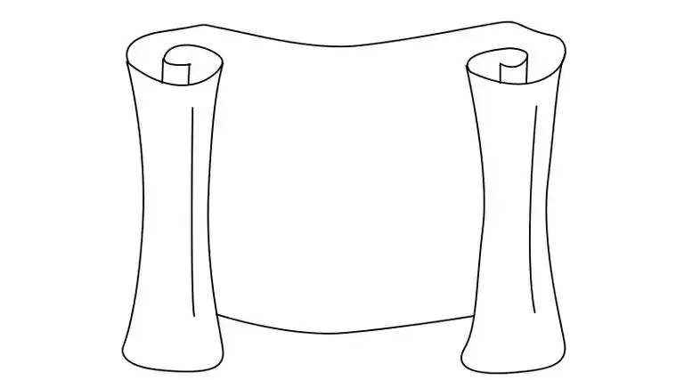 书卷简笔画教程  书卷简笔画画法