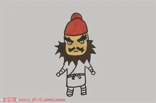 张飞怎么画张飞简笔画漂亮彩色