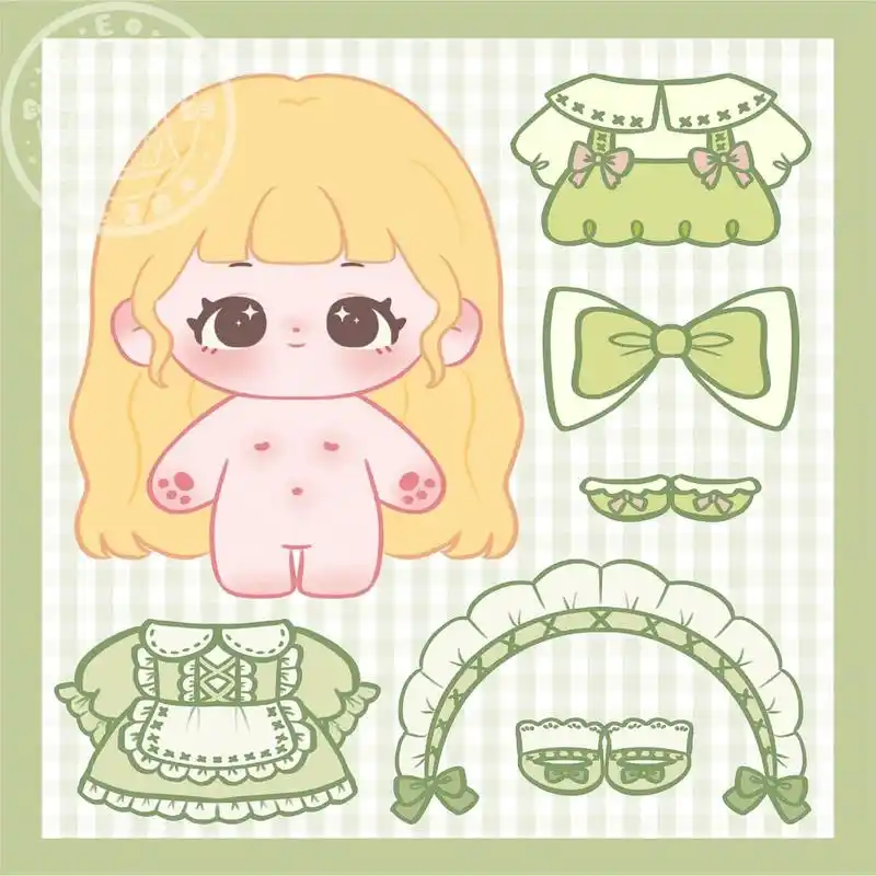 棉花娃娃换装贴纸⑦ 是哪个宝说要绿色系的呀