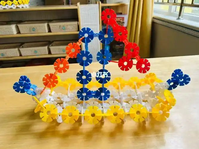 雪花片拼插帆船77