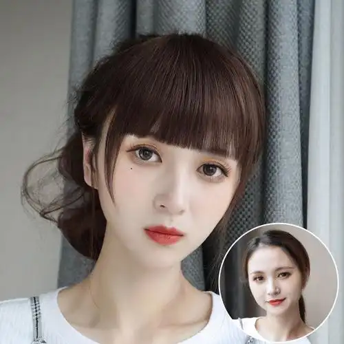 图书>期刊/杂志>男士>图书其它>假刘海假发片女仿真发空气刘海假发片