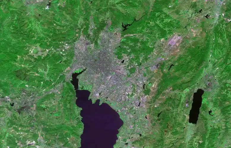 昆明市及周围gf-1卫星影像图