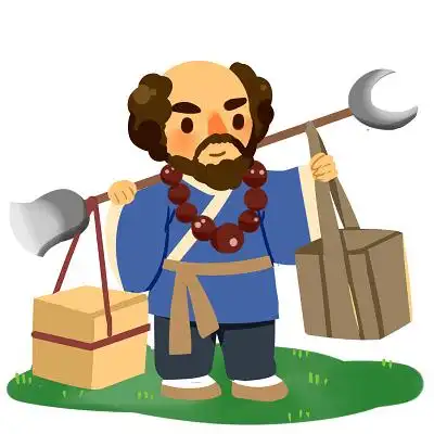 卡通手绘西游记沙僧插画人物素材