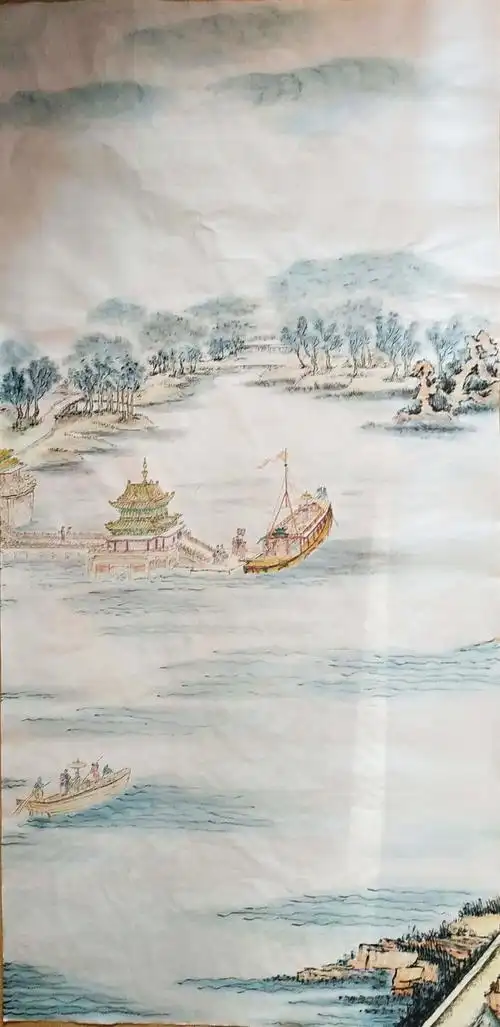 朱雪鹅国画作品欣赏一一拟清明上河图