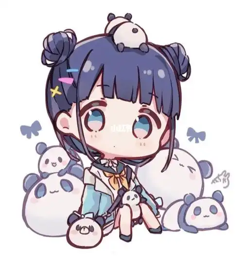 插画分享q版人物头像